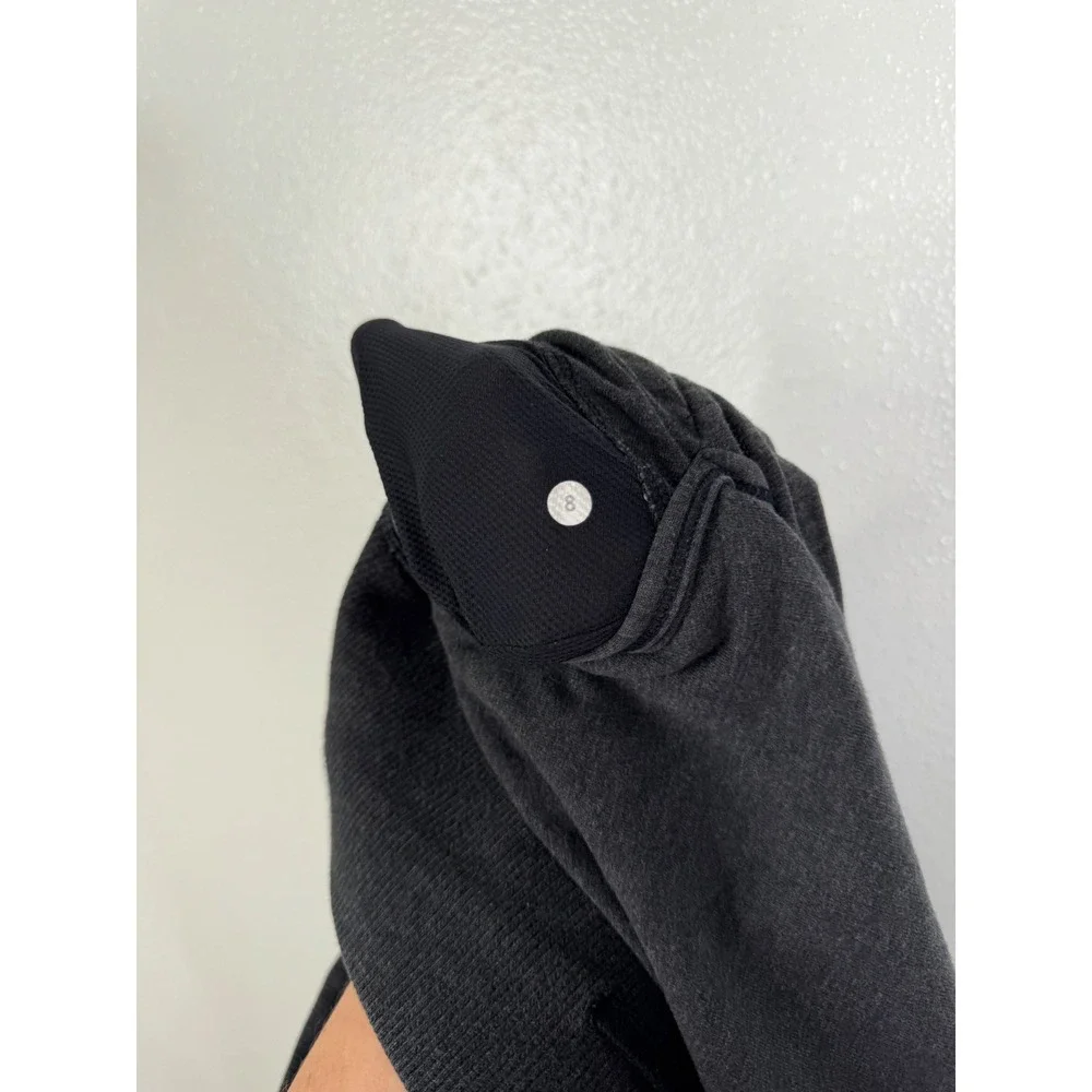 Lululemon Scuba Jogger Gray Charcoal Fleece Sweatpants Ankle Zip Size 8